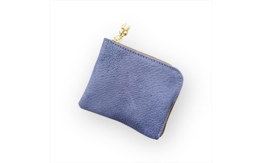 鹿革L字財布ミニ ブルーグレー【 財布 神奈川県 小田原市 】