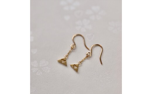 小田原北條 三つ鱗ピアス（フック小ペア）【 ジュエリー アクセサリー 神奈川県 小田原市 】