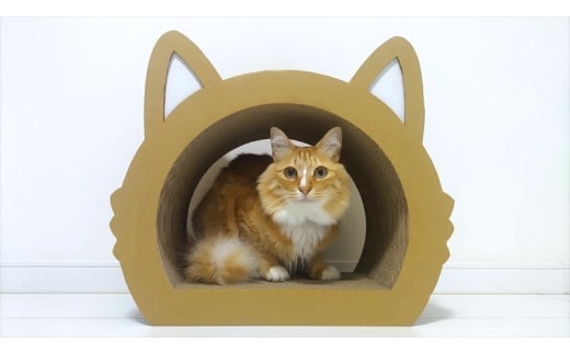 ねこの爪とぎ みみCT カラー；ホワイト【 ペット用品 爪とぎ 神奈川県 小田原市 】