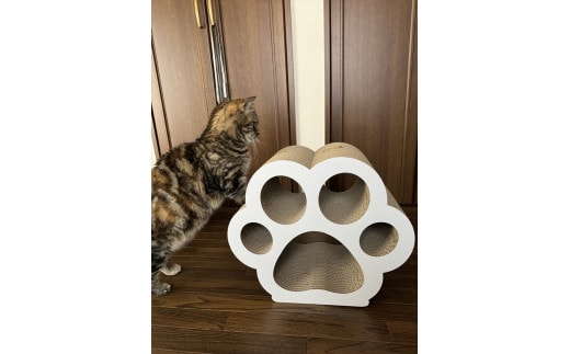 ねこの爪とぎ にくきゅうCT カラー；ホワイト【 ペット用品 爪とぎ 神奈川県 小田原市 】