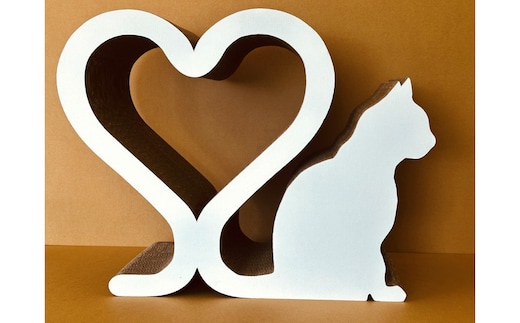 ねこの爪とぎ しっぽCT カラー；ホワイト【 ペット用品 爪とぎ 神奈川県 小田原市 】