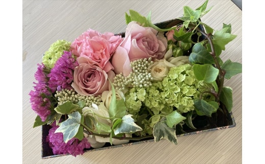 生花BOXアレンジ体験レッスン 【 フラワーアレンジメント 体験 チケット 神奈川県 小田原市 】