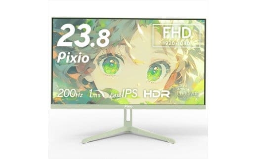 Pixio ゲーミングモニター 23.8インチ FHD 200Hz IPS ミントグリーン/緑 PX248WAVEMT