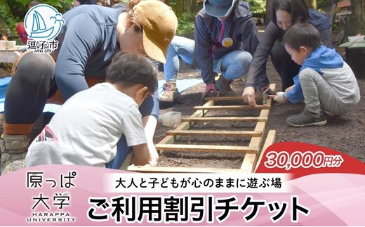 原っぱ大学 割引チケット 30000円分 体験 チケット フィールドワーク レジャー お出かけ スポット 親子体験 リフレッシュ デジタルデトックス リトリート 山 海神奈川県 逗子市