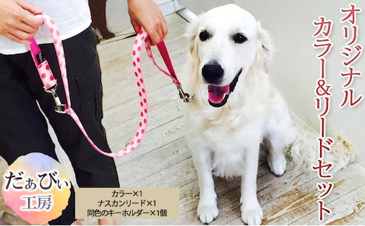 だぁびぃ工房 オリジナル カラー＆リードセット 犬 愛犬 わんこ カラー 首輪 ワンタッチカラー セミチョークカラー リード オリジナル カスタマイズ バリエーション 選べる トレーニング 送料無料 神奈川県 逗子市