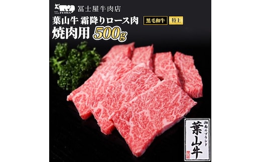 牛肉 冨士屋牛肉店がお届けする 葉山牛 特上 ロース肉 焼肉用 500g 和牛 ロース サーロイン 焼肉