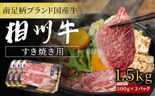 【国産希少牛】 相州牛（すき焼き用） 1.5kg 南足柄ブランド 国産牛 肉 1.5キロ ふるさと納税【すき焼き 牛肉 お肉 ブランド牛 神奈川県 南足柄市 】
