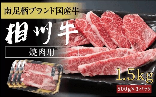 相州牛 焼肉・網焼き用カルビ 1.5kg（厚切り）