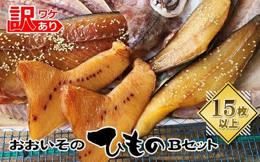 おおいその干物Bセット（15枚以上）／ 季節で変わる旬な訳あり品 【 ひもの 魚 天日干し 神奈川県 大磯 湘南 特産品 神奈川県 大磯町 自家製干物 贈答品 地魚 大磯産 干物 お歳暮・お中元】