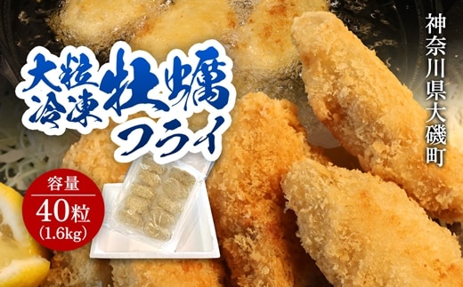 大粒カキフライ 40粒 【冷凍 牡蠣 かき 大粒 冷凍カキフライ 魚介類 海鮮 惣菜 おかず ギフト 簡単調理 冷凍配送 送料無料 神奈川県 大磯町】