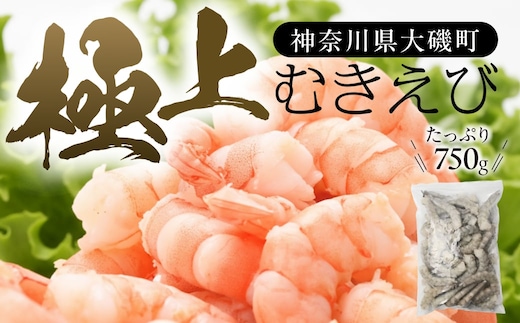極上むきえび 約750g 背ワタ処理済み 殻とり済み バラ凍結 無保水【 魚介類 海鮮 惣菜 おかず 冷凍配送 送料無料 神奈川県 大磯町】