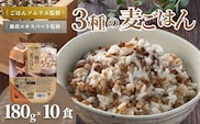 3種の麦ごはんパック (丸麦、もち麦、はと麦ブレンド) 10個セット ごはんソムリエ監修 雑穀エキスパート 越後小千谷たかの 【0002-0030-01】