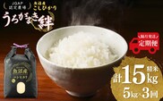 【JGAP認証農場】令和7年産 魚沼産コシヒカリ 定期便 計15kg（5kg×1袋×隔月全3回） うちがまき絆 【0002-UK05DB00-02】