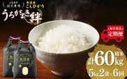 【JGAP認証農場】令和7年産 魚沼産コシヒカリ 定期便 計60kg（5kg×2袋×毎月全6回） うちがまき絆 【0002-UK07DB00-02】