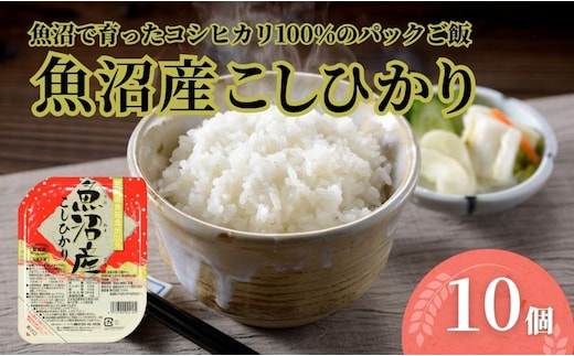 【スピード配送】【パックご飯 10個】魚沼産コシヒカリ 180g×10 ごはんソムリエ監修 たかの | 魚沼産こしひかり 魚沼コシヒカリ パックご飯 パックごはん パックライス レンジ お米 白米 こしひかり 常温保存 備蓄 180g にいがた おぢや 新潟県 小千谷市 【0002-0476】