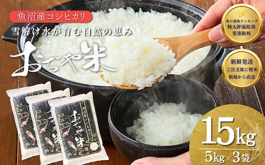 令和7年産 魚沼産コシヒカリ 15kg JA魚沼 【0002-JA14-01】