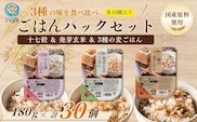 ごはんパックセット(十七穀&発芽玄米&3種の麦ごはん) 計30個(10個×3種) ごはんソムリエ監修 パック ご飯 レトルト 越後小千谷たかの 【0002-0081-01】