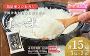 【3か月定期便(毎月発送)】 令和7年産 魚沼産コシヒカリ「おぢや米」 精米5kg(5kg×1袋)×全3回 JA魚沼