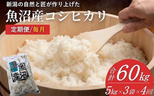 米 コシヒカリ魚沼産コシヒカリ 魚沼コシヒカリ 定期便 計60kg(5kg3袋×4回) 毎月お届け 令和8年産 先行予約 精米 共栄農工社 | 魚沼産こしひかり 魚沼こしひかり 新潟県産コシヒカリ 新潟産コシヒカリ 新潟県産こしひかり こしひかり 新潟産こしひかり 新潟こしひかり 新潟コシヒカリ お米 白米 おこめ コメ オコメ にいがた 新潟県 小千谷市 【0002-KY18DB00】