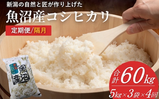 米 コシヒカリ魚沼産コシヒカリ 魚沼コシヒカリ 定期便 計60kg(5kg3袋×4回) 隔月お届け 令和8年産 先行予約 精米 共栄農工社 | 魚沼産こしひかり 魚沼こしひかり 新潟県産コシヒカリ 新潟産コシヒカリ 新潟県産こしひかり こしひかり 新潟産こしひかり 新潟こしひかり 新潟コシヒカリ お米 白米 おこめ コメ オコメ にいがた 新潟県 小千谷市 【0002-KY19DB00】