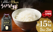 【JGAP認証農場】令和7年産 魚沼産コシヒカリ 定期便 計15kg（5kg×1袋×隔月全3回） うちがまき絆 【0002-UK05DB00-02】