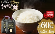 【JGAP認証農場】令和7年産 魚沼産コシヒカリ 定期便 計60kg（5kg×2袋×毎月全6回） うちがまき絆 【0002-UK07DB00-02】