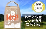 W10P151 【令和6年産】 わかとち産 魚沼コシヒカリ 特別栽培 棚田米「玄米」5kg