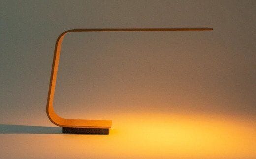 新潟県 小千谷市 雪国のブナの充電式 テーブルランプ【Tanzaku Lamp】コの字型