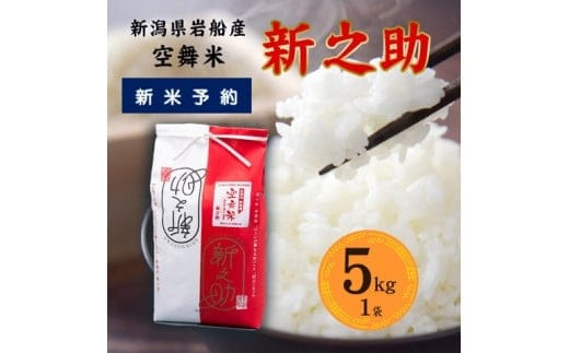 【新米受付・令和8年産米】空舞米 新潟県村上市 岩船産 新之助 精米 5kg 1063005N