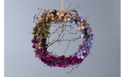 B4067 まゆ花リース アジサイ