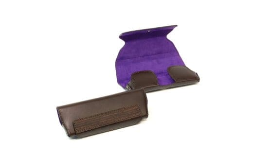 【こだわりの革アイテム】メガネケース(チョコ)[セミラージーサイズ]1087027