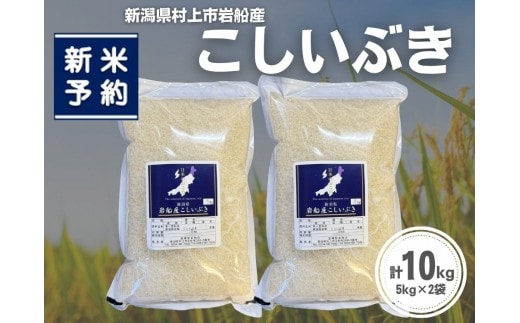 【新米受付・令和8年産米】新潟県村上市岩船産 こしいぶき10kg（5kg×2袋）1099005N