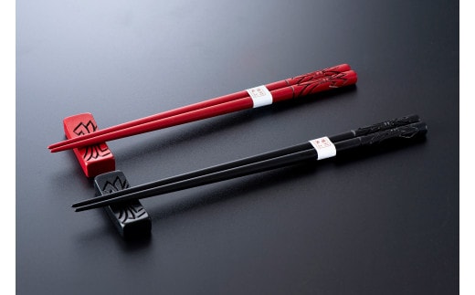 C4054 夫婦箸・箸置きセット(結び)