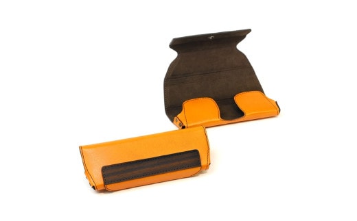 【こだわりの革アイテム】メガネケース(イエロー)[セミラージーサイズ]1087023 