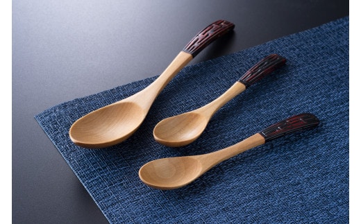 A4187 村上木彫堆朱 ライモンスプーンセット