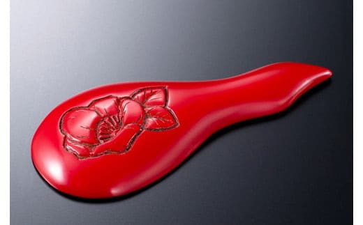 A4077 村上木彫堆朱 茶み(茶さじ)