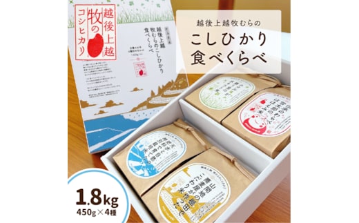 【限定200箱】令和7年/新潟県産|越後・上越牧むらのコシヒカリ食べくらべ|上越特産市場人気のお米