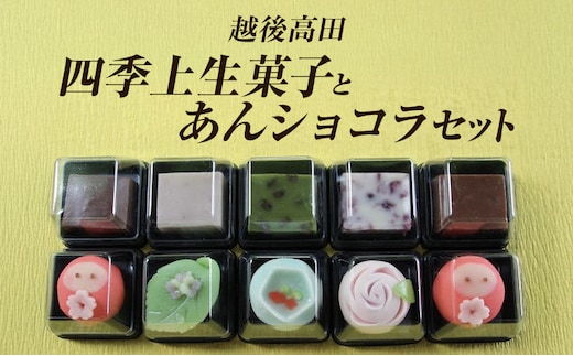 和菓子 越後高田「四季上生菓子とあんショコラ」セット 生菓子