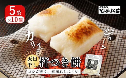 餅 天日干し 「杵つき餅」（10個入り）×5袋 もち お餅