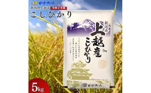 上越市産 新潟 コシヒカリ 5kg 上越市 精米 米 コメ こしひかり ブランド米