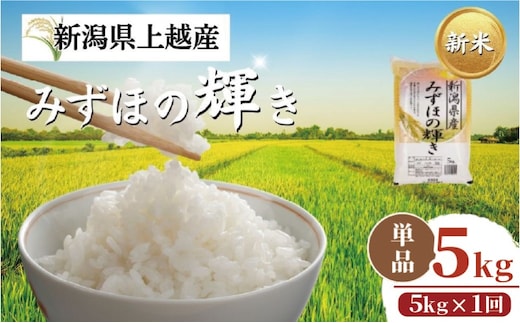 【令和8年10月配送】先行予約 新米 新潟上越産 みずほの輝き 5kg 新潟 米 新潟県 限定