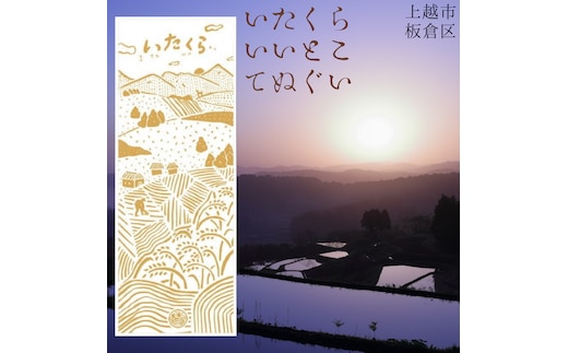いたくらいいとこてぬぐい（黄色）手ぬぐい お土産 上越市 雑貨 タオル