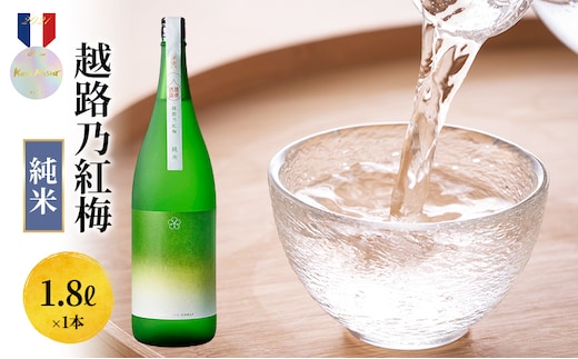 日本酒 越路乃紅梅 純米 1.8L お酒 新潟 上越