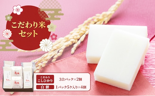 こだわり米セット/切り餅・お米/切り餅とお米のセット 上越市 もち コシヒカリ お取り寄せ グルメ 贈答