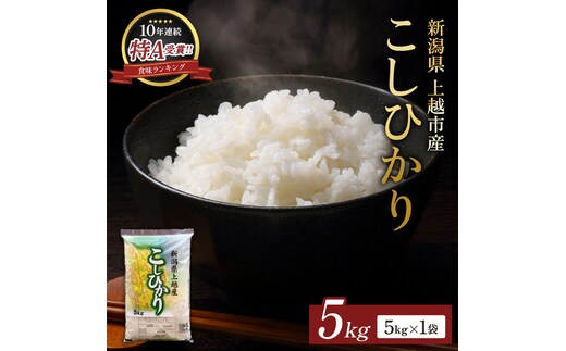 【令和8年産 先行予約】 コシヒカリ 無洗米 新潟県 上越産 5kg こしひかり 五つ星お米マイスターのいるお店 お米 精米 米 ご飯 大黒屋商店
