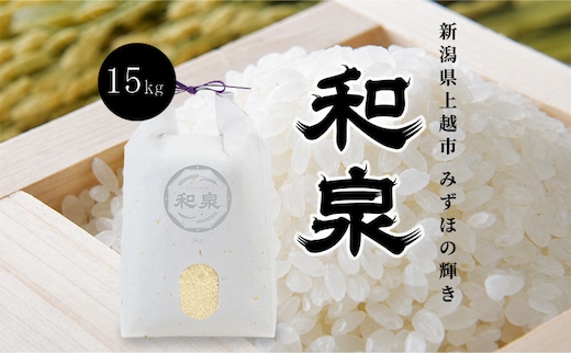 先行予約 新米 令和8年 新潟県 上越産 みずほの輝き 15kg （5kg×3袋） 和泉 ワイズファーム 上越市 精米 米 ギフト 喜ばれる