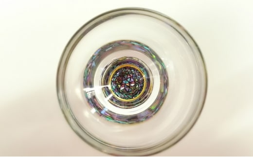 本漆・螺鈿ボヘミアグラス（60ml） 大正２年創業・老舗仏壇店の技術 ショットグラス おちょこ お猪口 酒器 職人 おしゃれ 富山 魚津漆器 工房ヤマセン