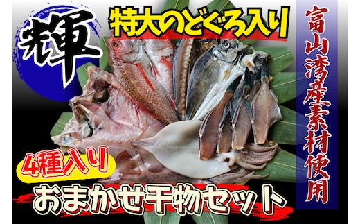 富山湾産おまかせ干物セット「輝」のどぐろ入り ※北海道・沖縄・離島への配送不可