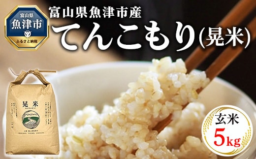 【令和8年度米】【農家直送】環境配慮「魚津のてんこもり（晃米）」5kg（玄米） ｜ 新米 MK農産 玄米 銘柄米 ご飯 おにぎり お弁当 和食 主食 国産 産地直送 甘み 香り もちもち ※2026年11月～発送