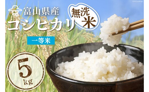 米 無洗米 コシヒカリ 5kg ご飯 ごはん 白米 精米/林農産/富山県 黒部